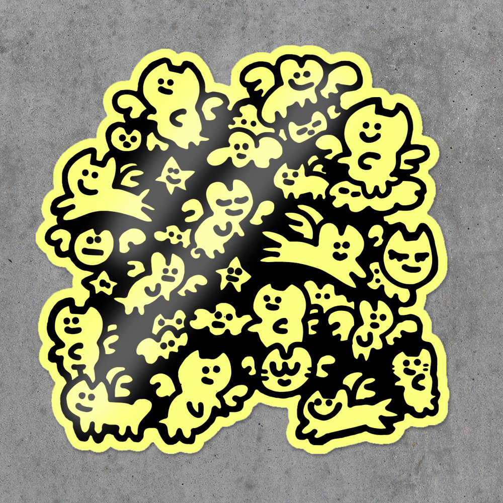Custom Fluorescent Gloss Vinyl Stickers