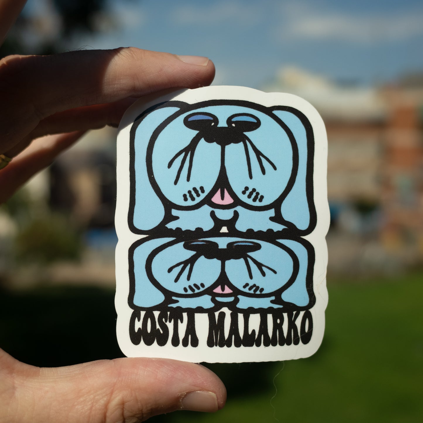 Custom White Eggshell Stickers