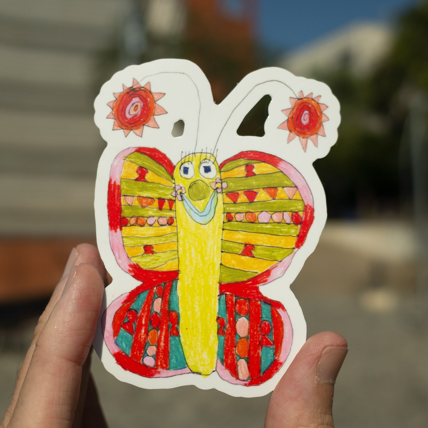 Custom White Eggshell Stickers
